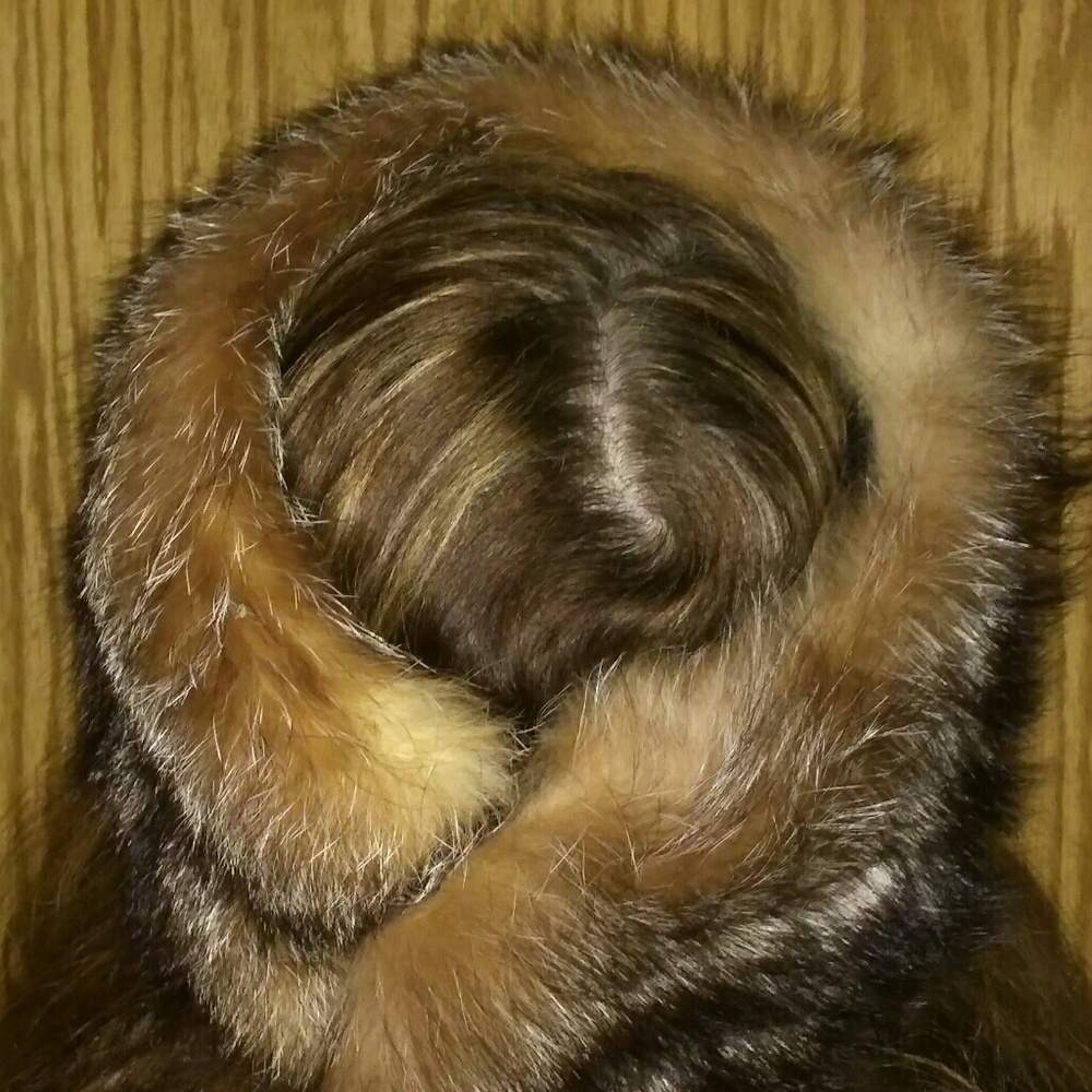Whiskey mink fur wrap